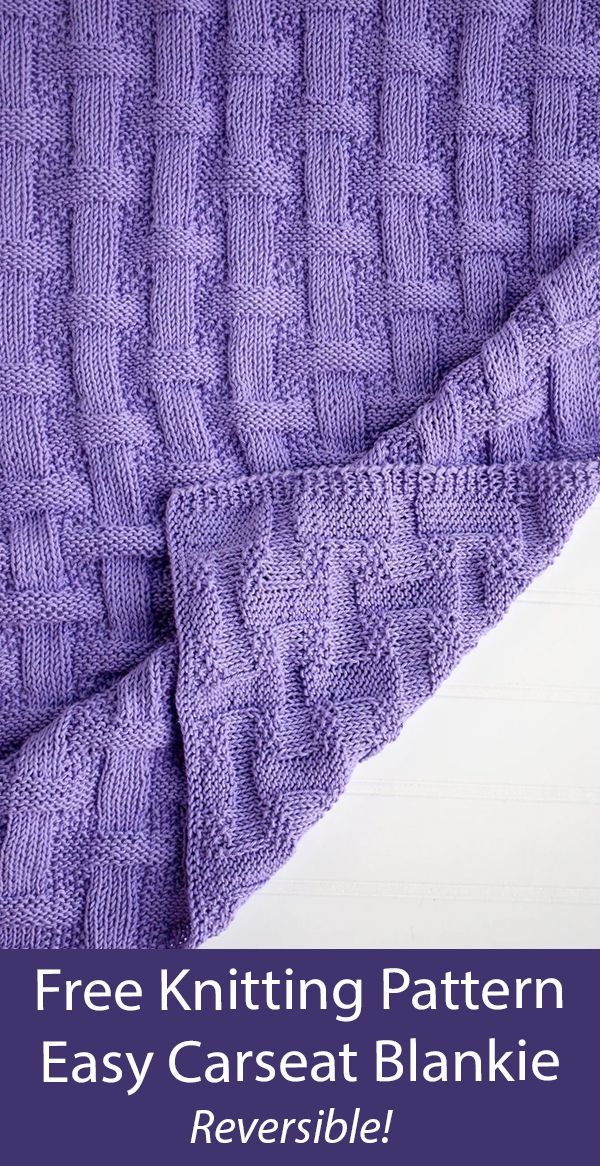 Free Blanket Knitting Pattern Easy Carseat Blankie