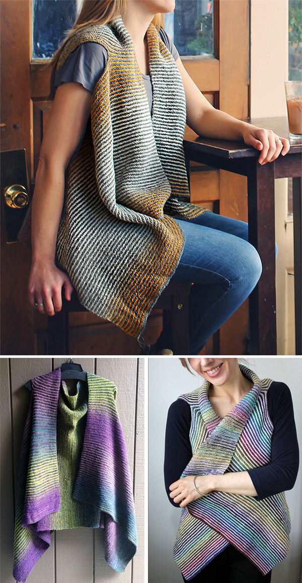 Free Knitting Pattern for Easy Cascade Vest