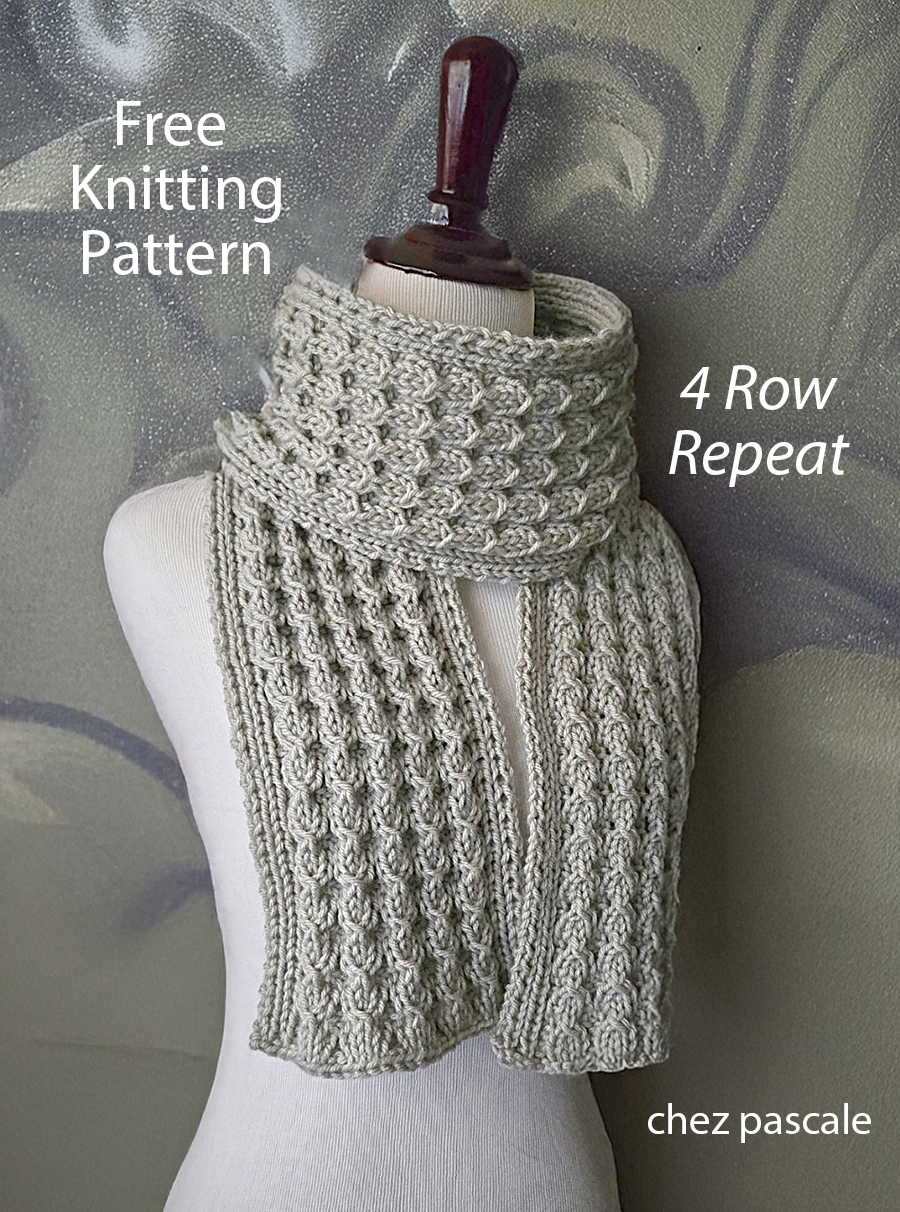 Free Knitting Pattern 4 Row Cascading Bells Scarf