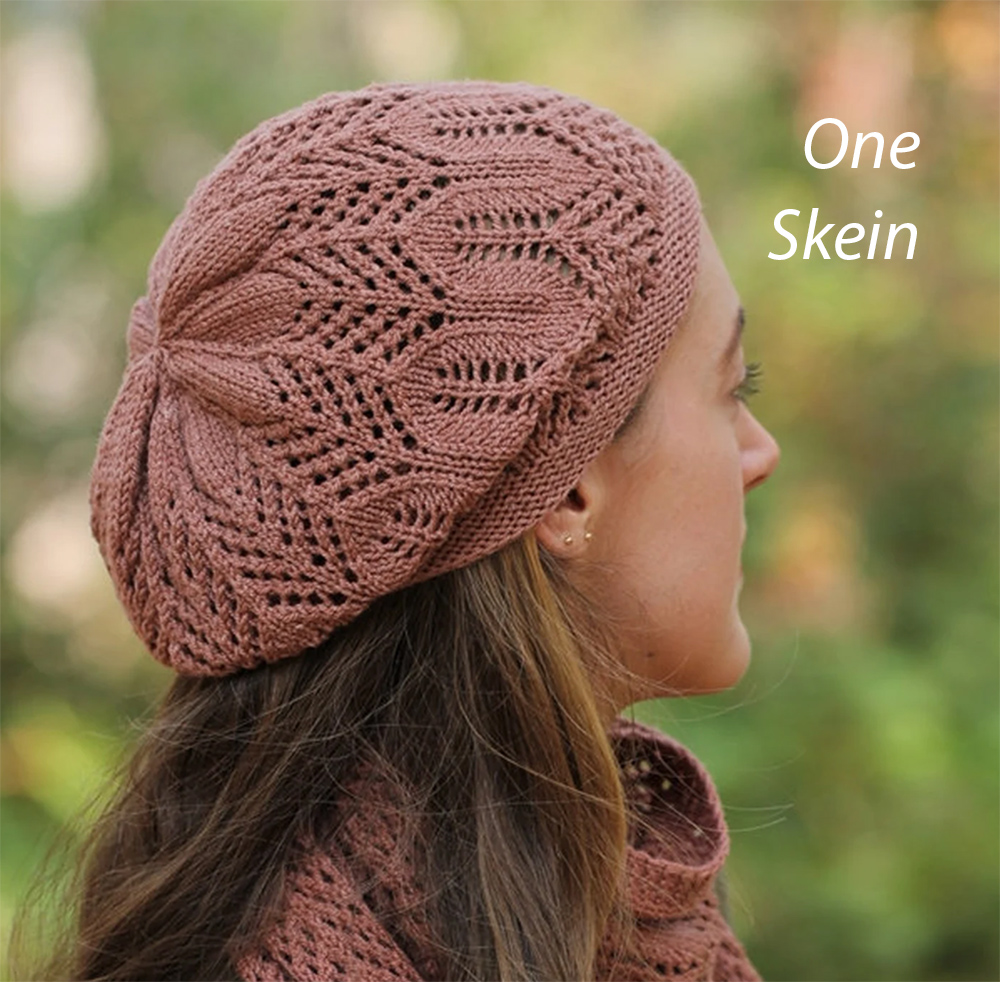 Knitting Pattern for One Skein Castilleja Hat