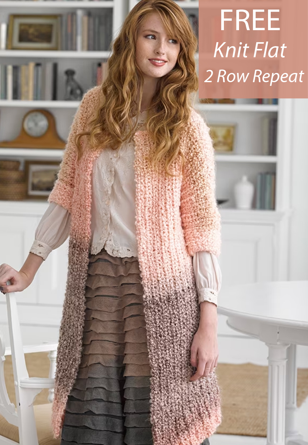 Free Knitting Pattern Casual Comfort Jacket  Cardigan