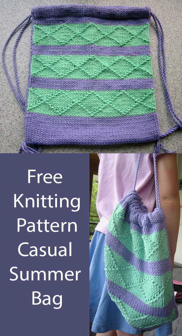 Casual Summer Bag Free Knitting Pattern