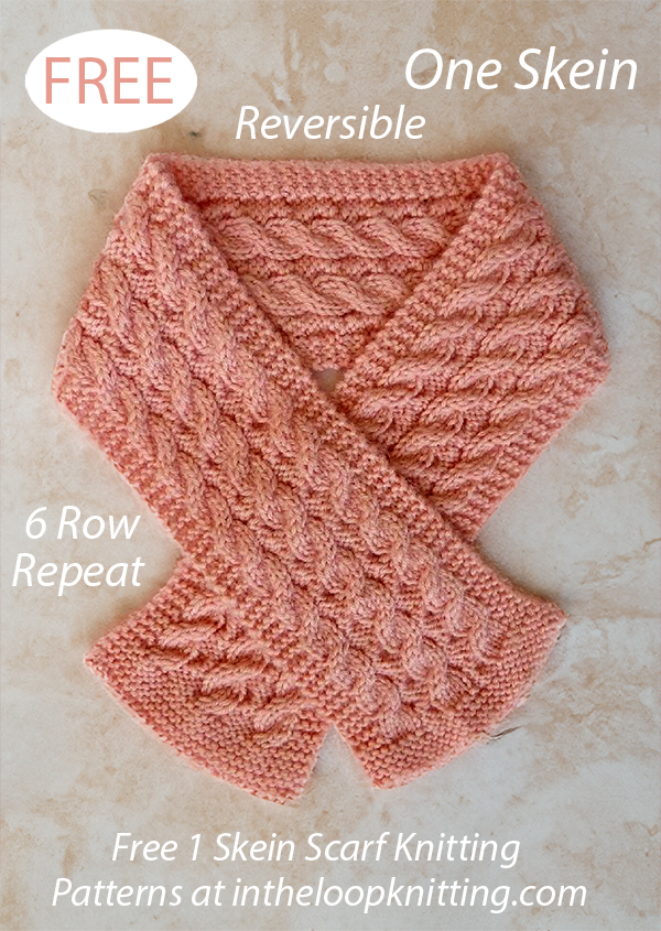 Free Caswell Scarf Knitting Pattern Reversible