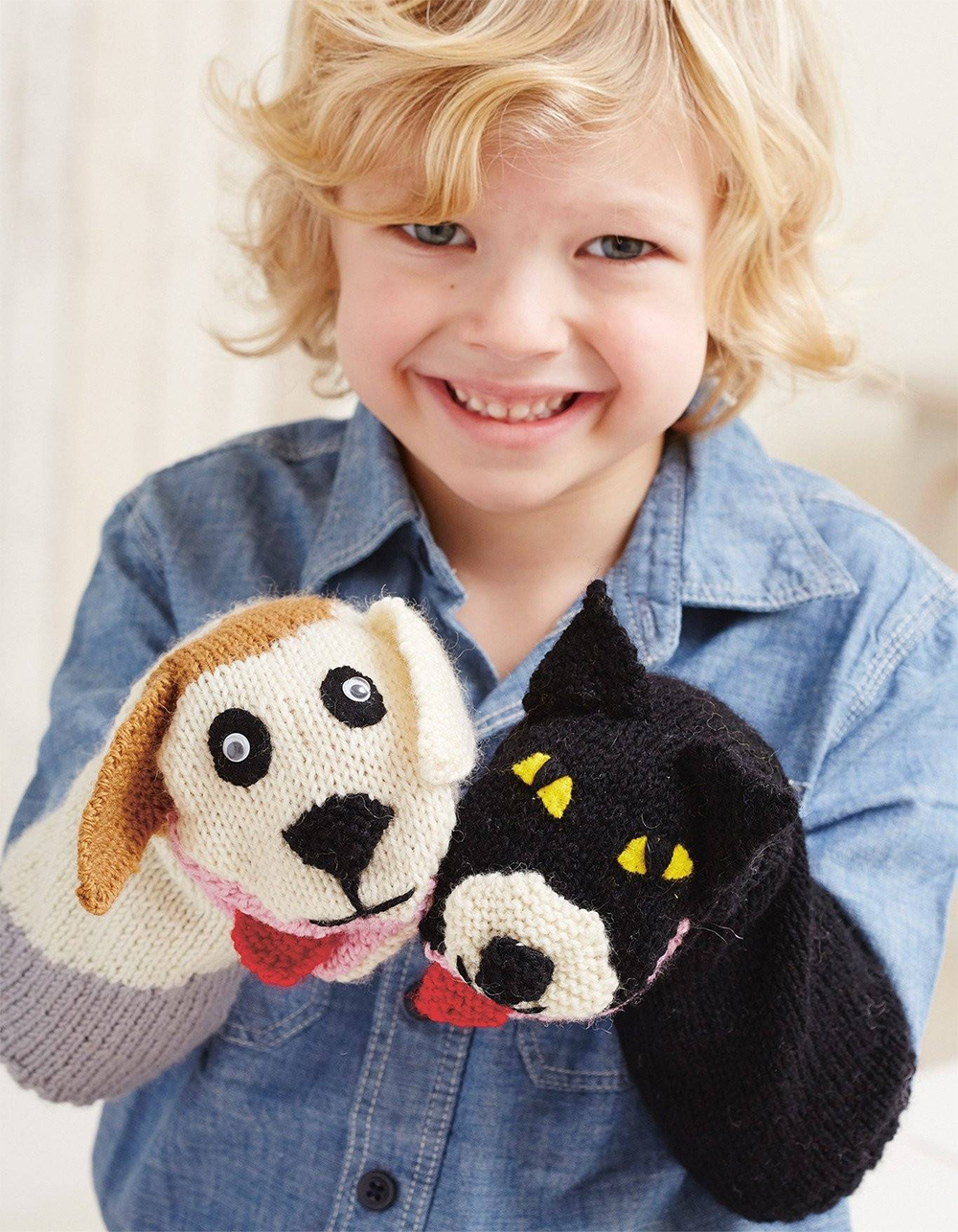 Cat And Dog Sock Puppet Knitting Pattern