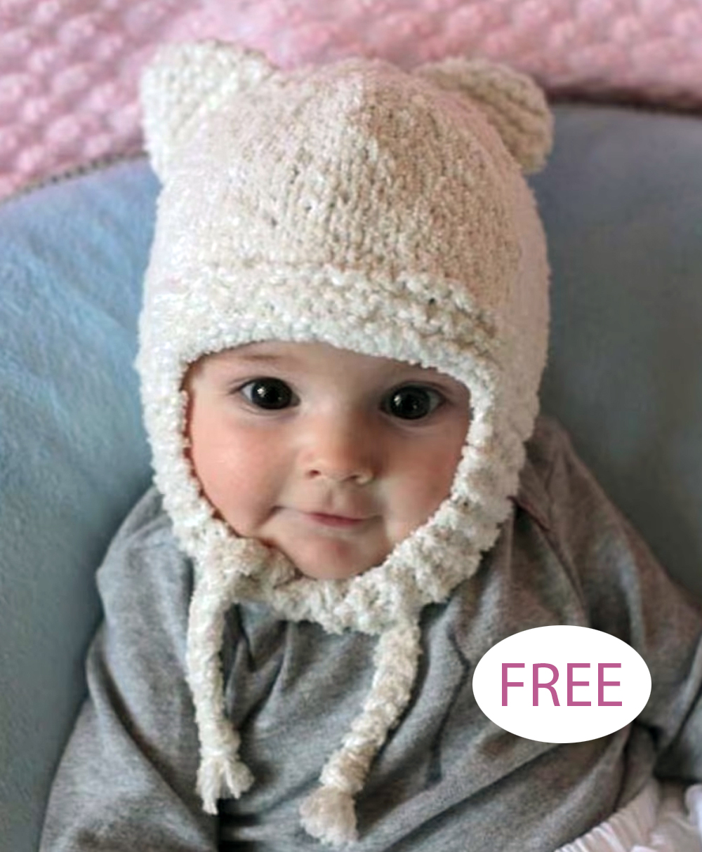 Baby Earflap Hat Cat Hat with Earflaps Knitting Pattern