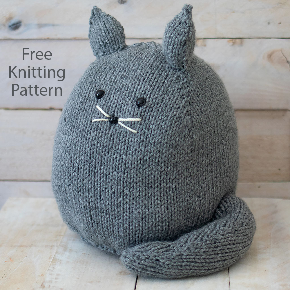 Free Cat Plushie Knitting Pattern