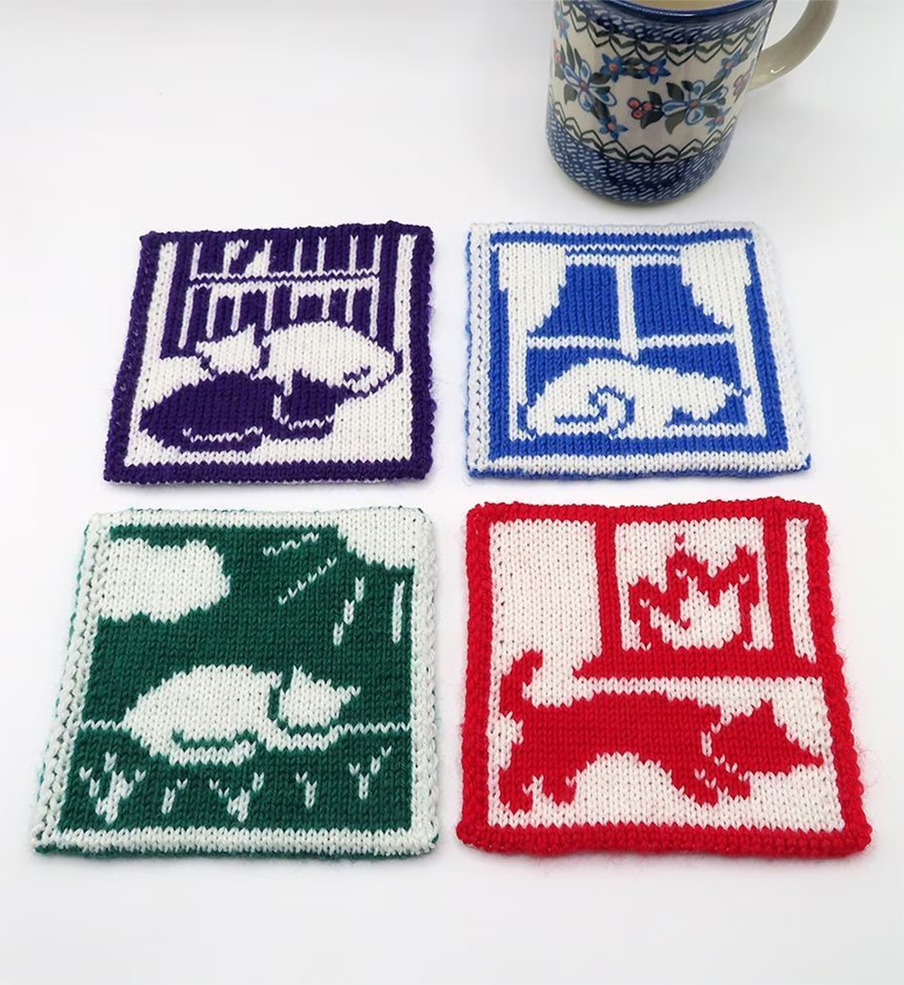 Knitting Patterns Catnap Coasters