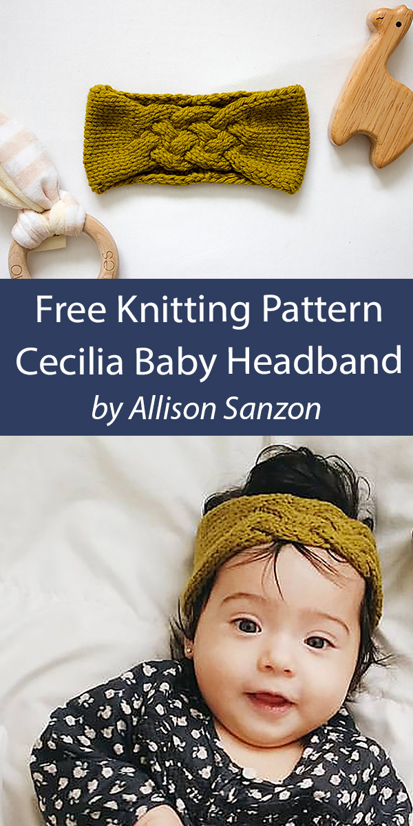 Free Knitting Pattern Cecilia Baby Headband
