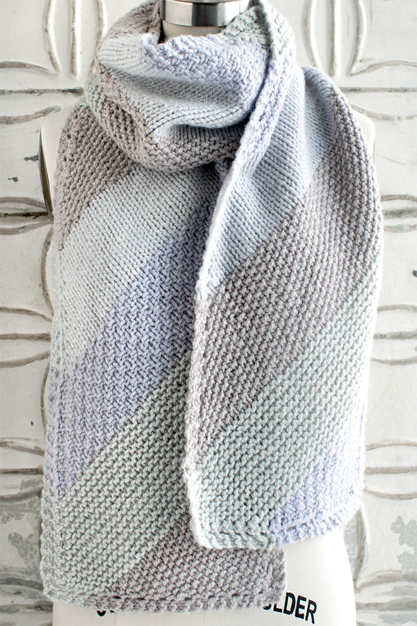 Free Scarf Knitting Patterns with Diagonal Design - In the Loop Knitting