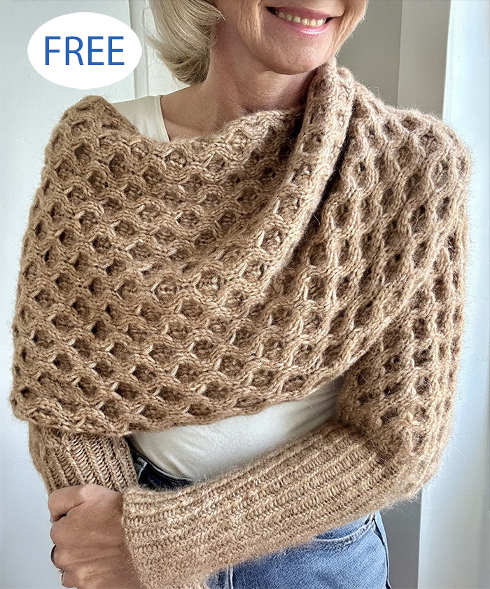 Free Meadow Sunset Wrap Knitting Pattern