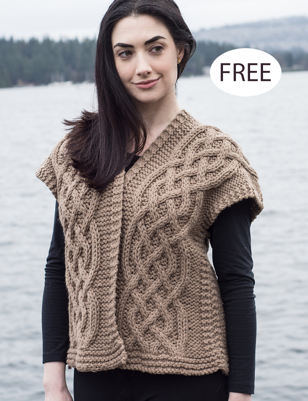 Free Celtic Cable Vest Knitting Pattern