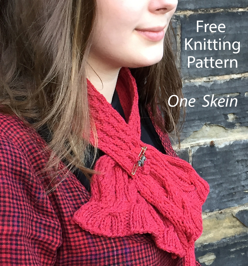 Free One Skein Celtic Criss Cross Collar Knitting Pattern