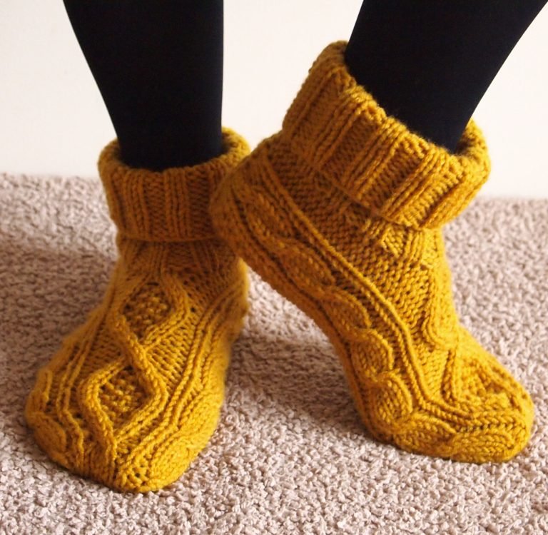 free knitting pattern for slipper socks