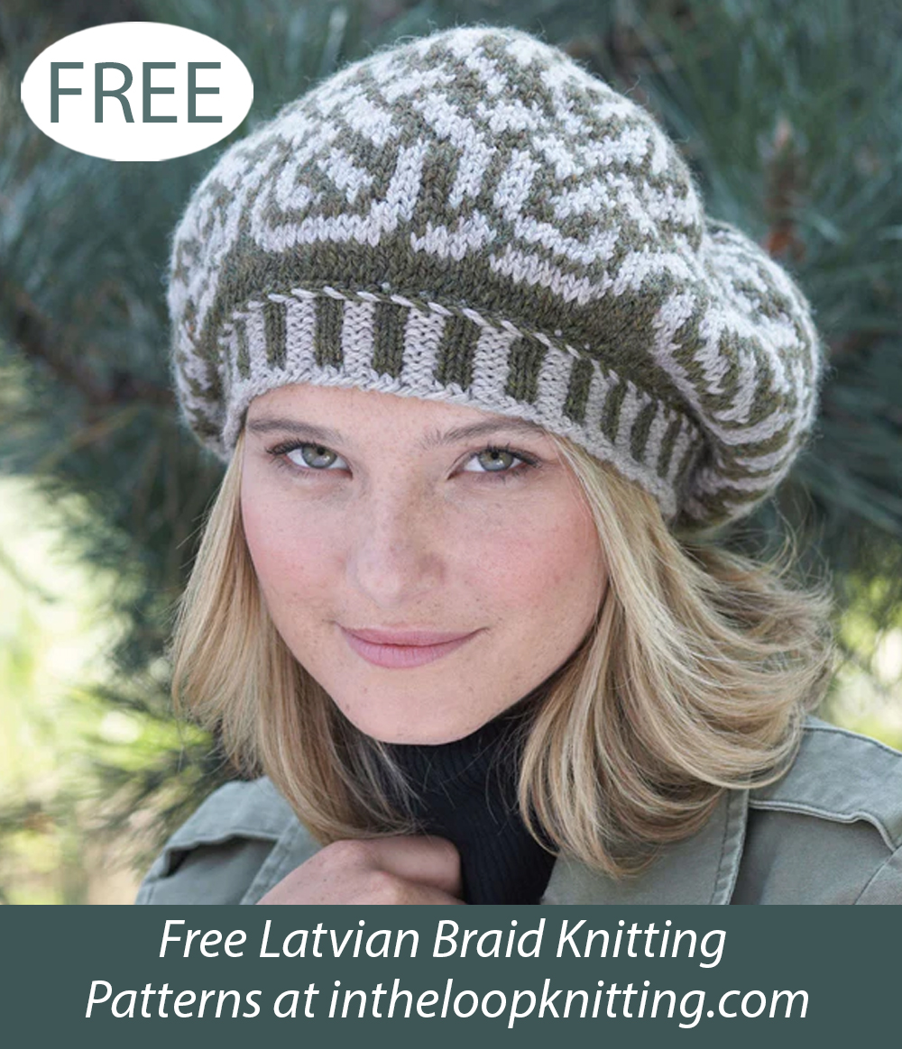 Celtic Fair Isle Beret Free Knitting Pattern