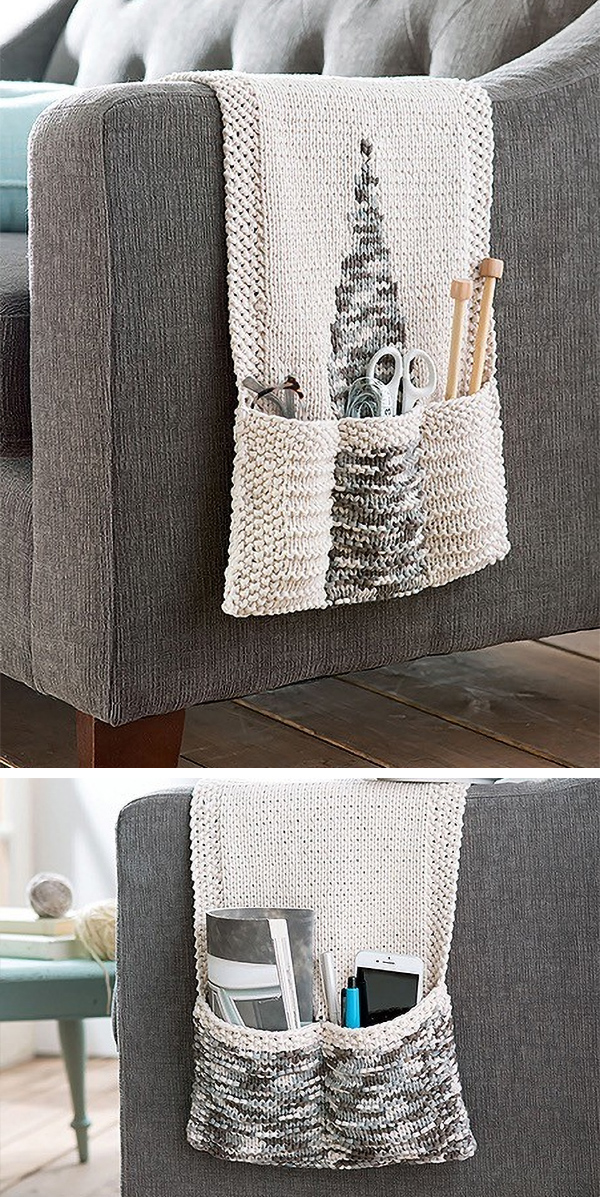 Knitting pattern for Chair Caddy