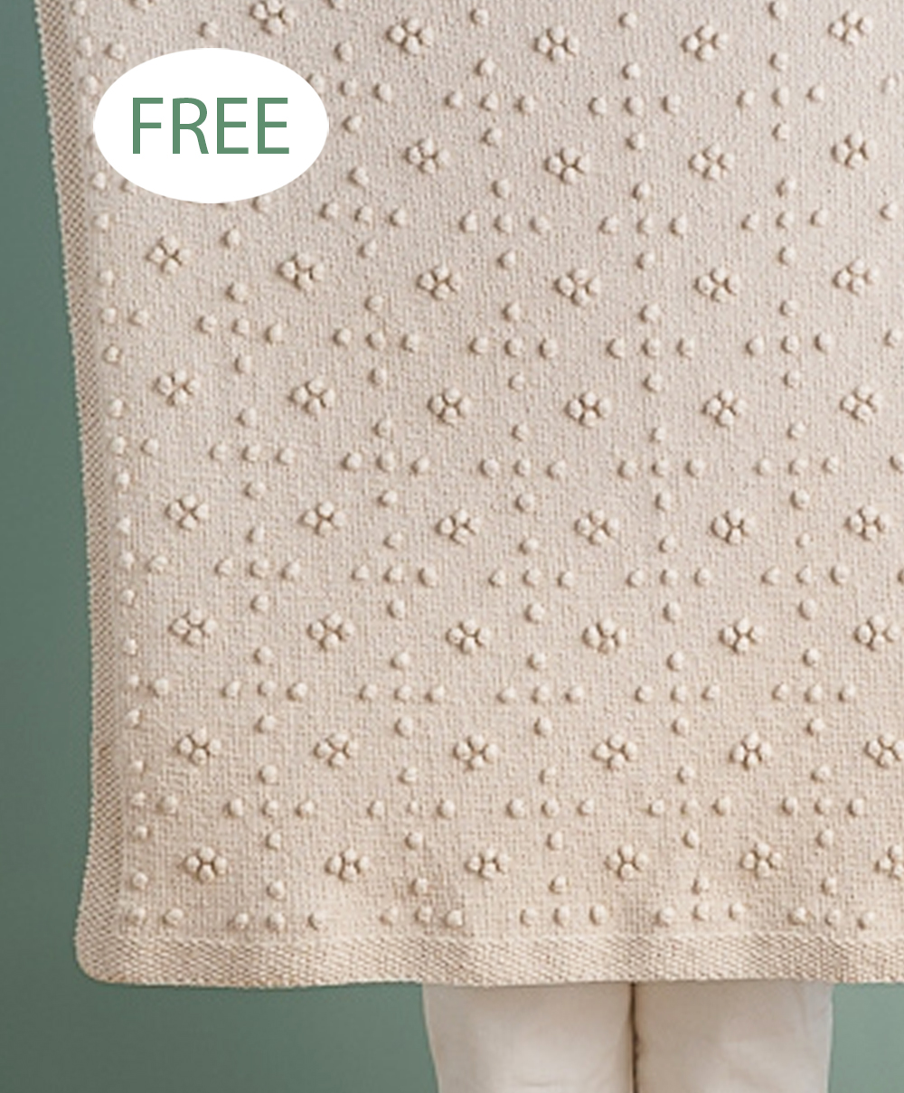 Free Baby Blanket Knitting Pattern Chamomile Blanket Bobble