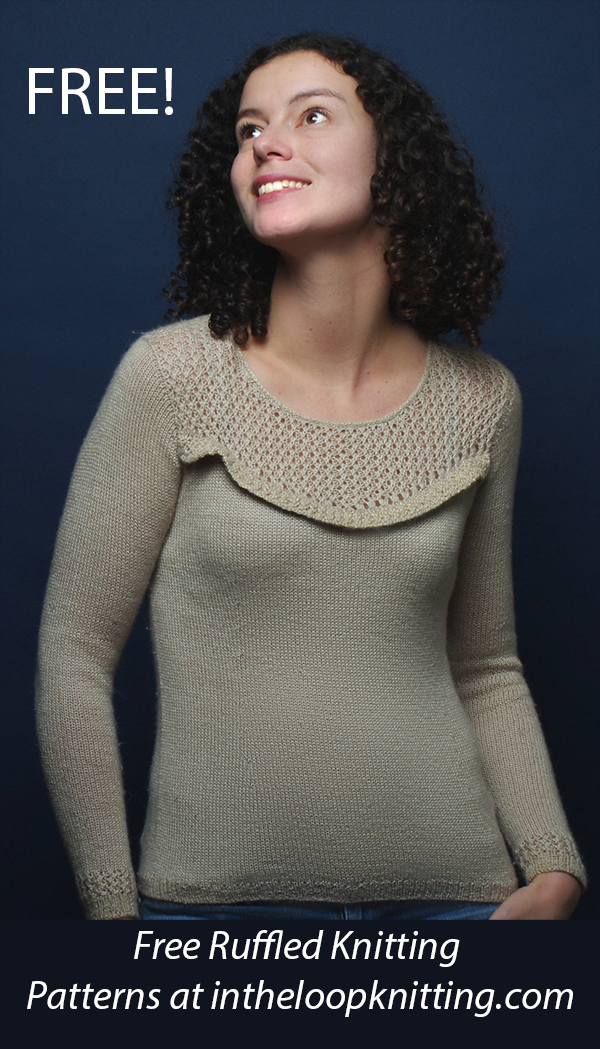 Free Women's Sweater Knitting Pattern Champagne Pullover