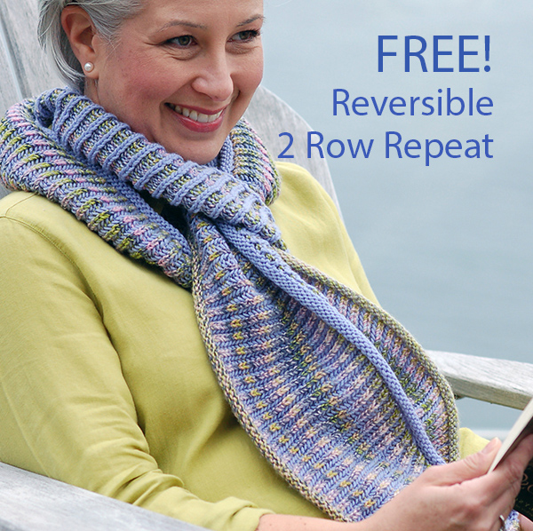 Free Scarf Knitting Pattern Channeled Colors Brioche Scarf