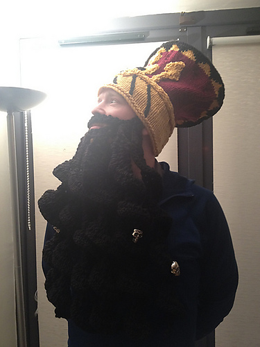 Free knitting pattern for Chaos Dwarf Hat from Warhammer