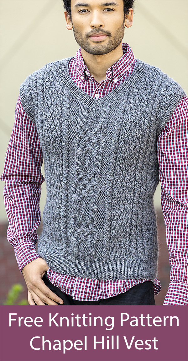 mens vest knitting pattern free easy