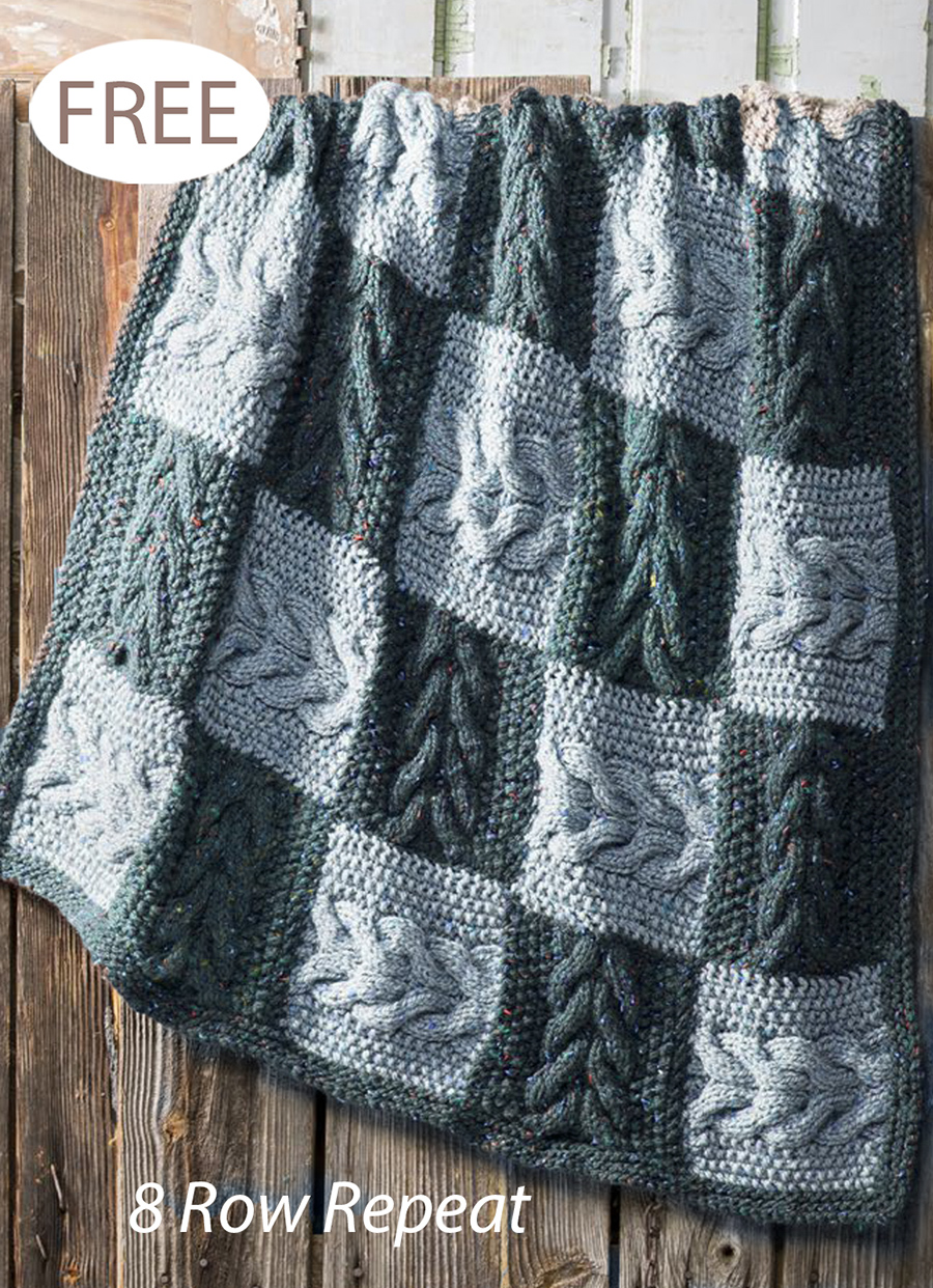 Free Chasing Cables Throw Knitting Pattern