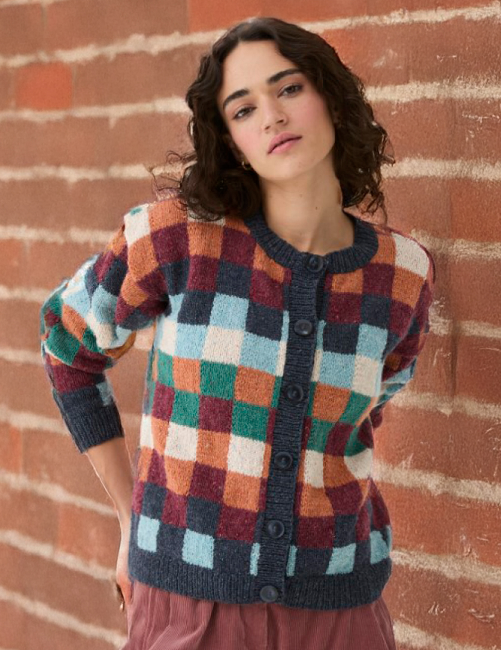 Stash Buster Checkerboard Cardigan Knitting Pattern