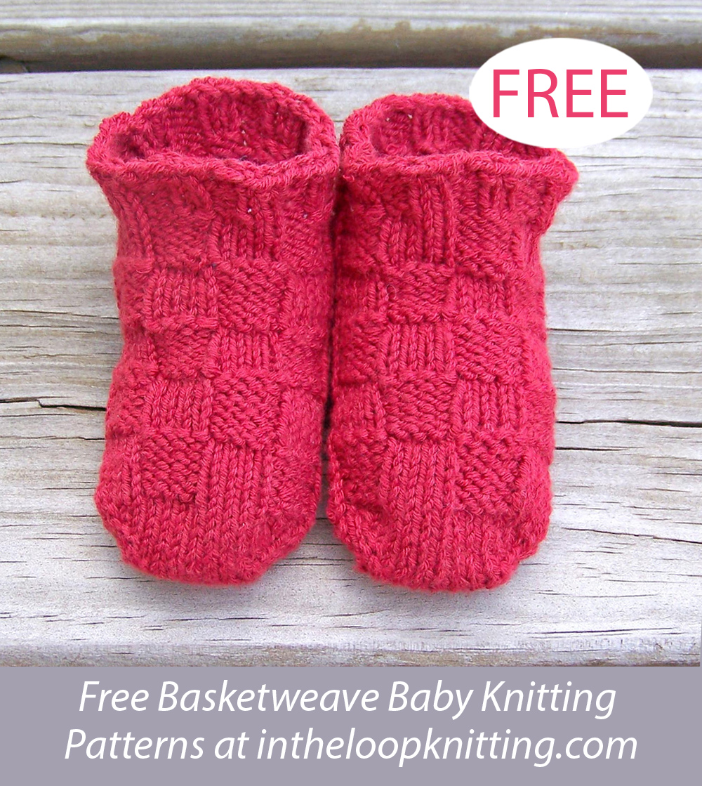 Free Checkerboard Gansey Booties Knitting Pattern