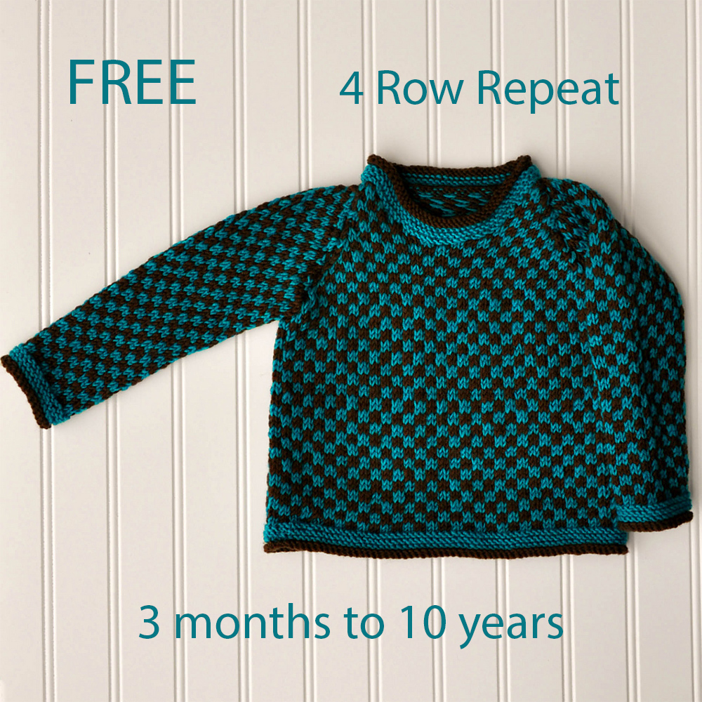 Free Baby Checkerboard Pullover Knitting Pattern