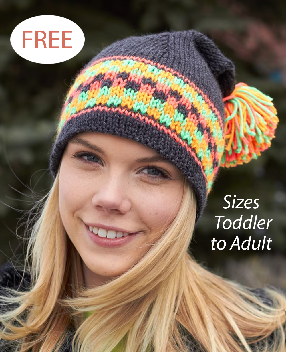 Free Checkered Hat Knitting Pattern