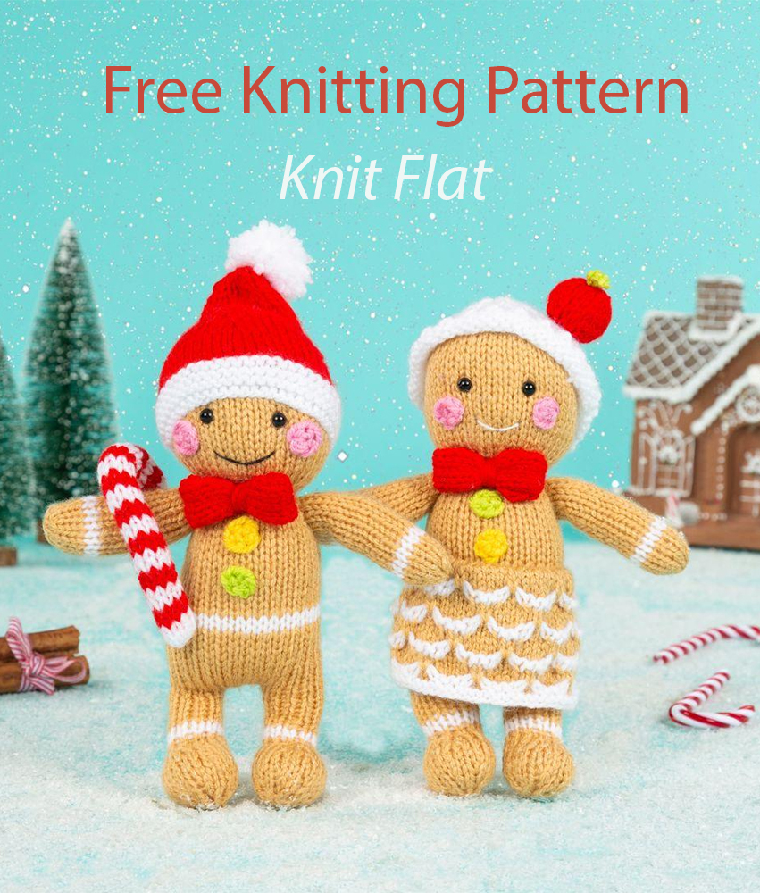Christmas Ornament Free Knitting Pattern Cheery Gingerbread Couple