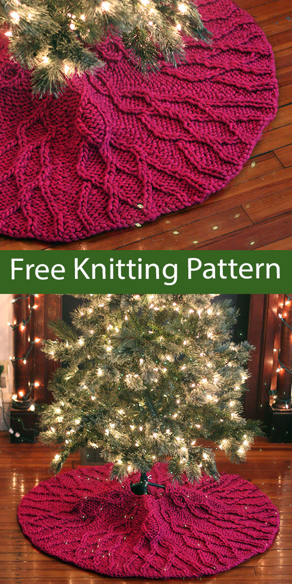 Free Christmas Tree Knitting Pattern Cherry Cordial Tree Skirt
