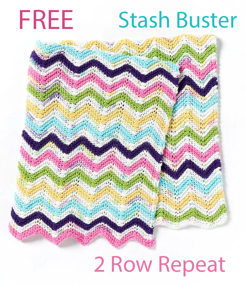 Free Chevron Baby Blanket Knitting Pattern Stash buster