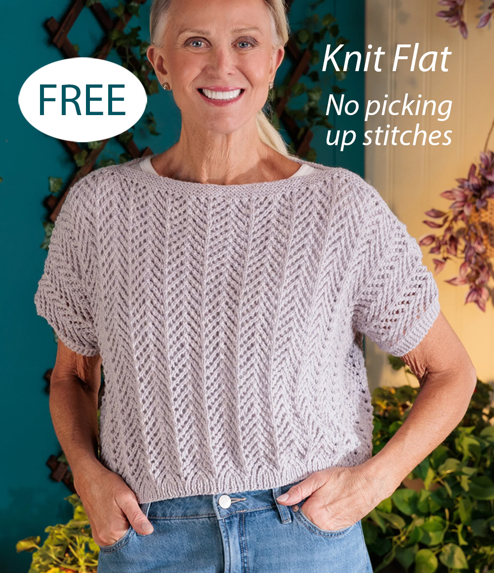 Free Easy Chevron Lace Knit Top Knitting Pattern