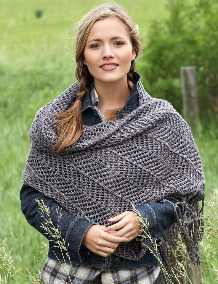 Chevron Shawl Free Knitting Pattern and more free shawl knitting patterns at http://intheloopknitting.com/textured-shawl-knitting-patterns/