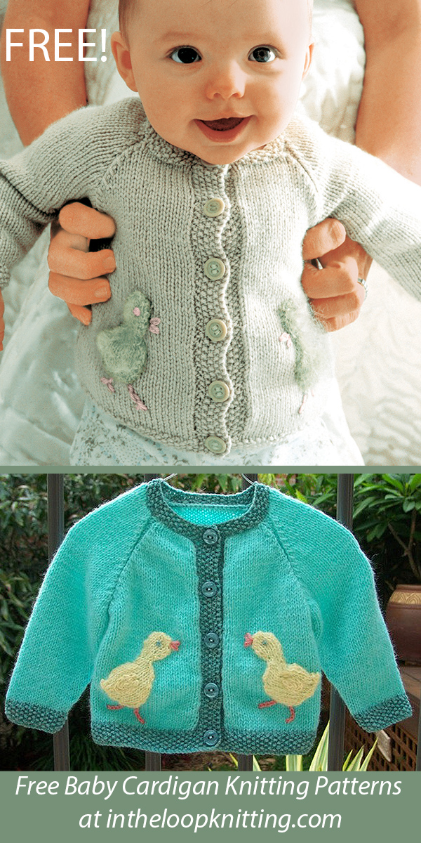 Free Baby Cardigan Knitting Pattern Chick Sweater
