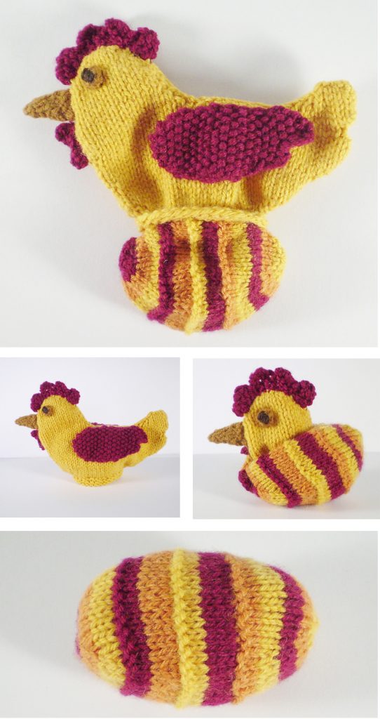 Free knitting pattern for Chicken and Egg Which Came First toy