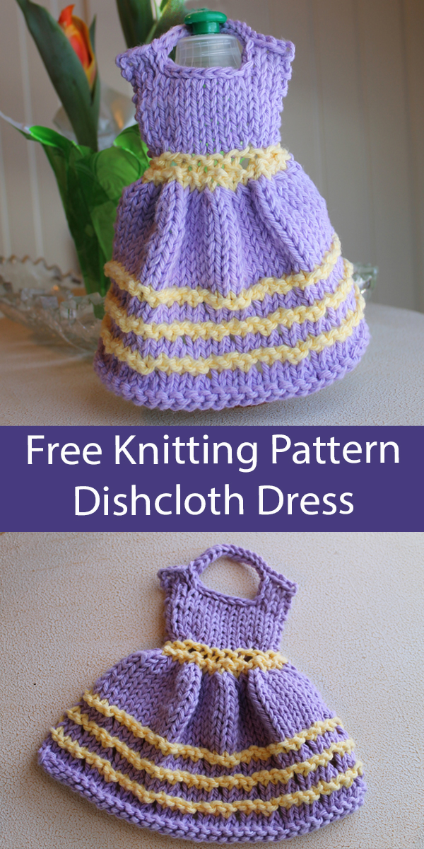 Free Dishcloth Knitting Pattern Chicks and Ducks Dress Dishcloth