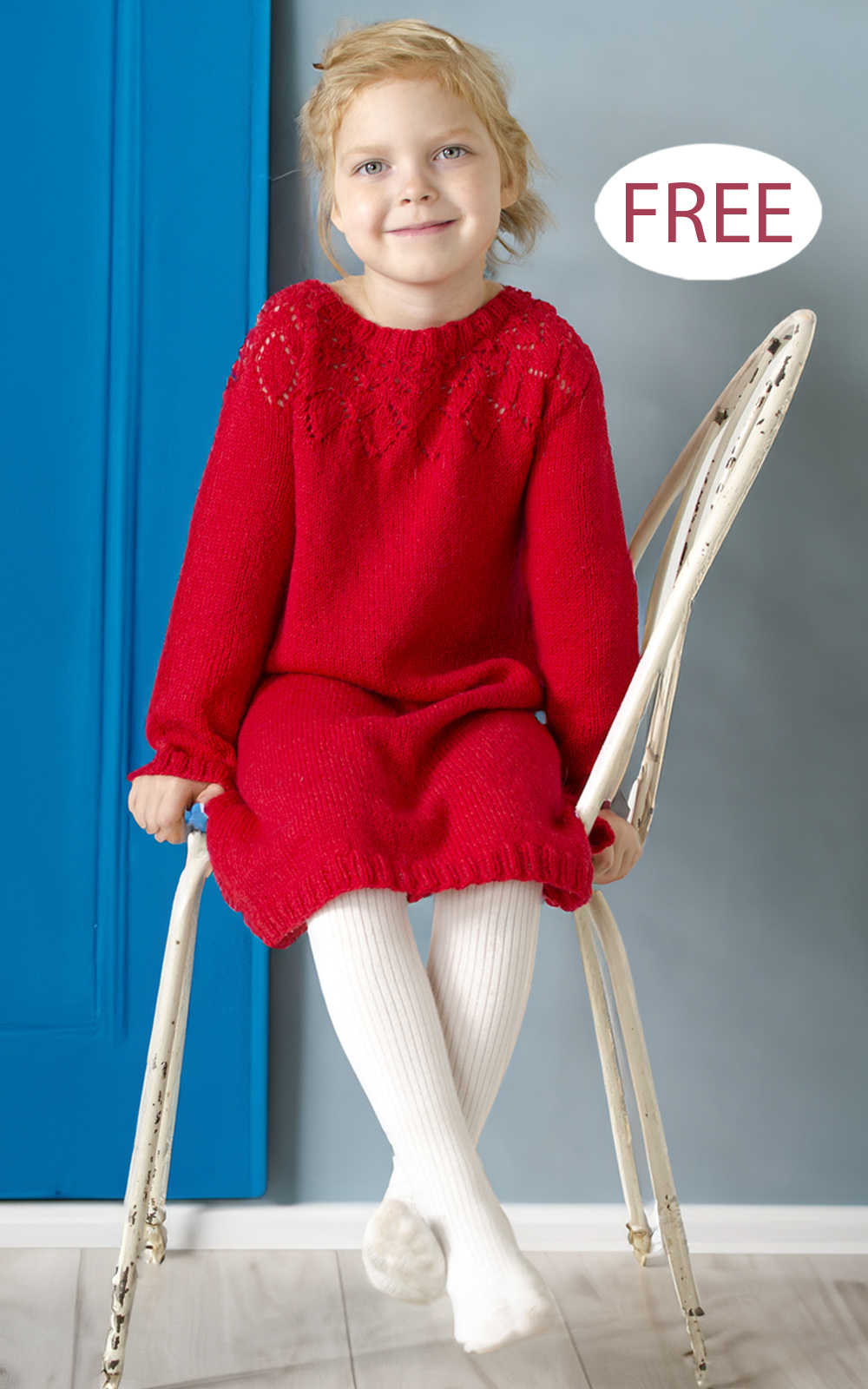 Free Children's Knitted Dress  Knitting Pattern