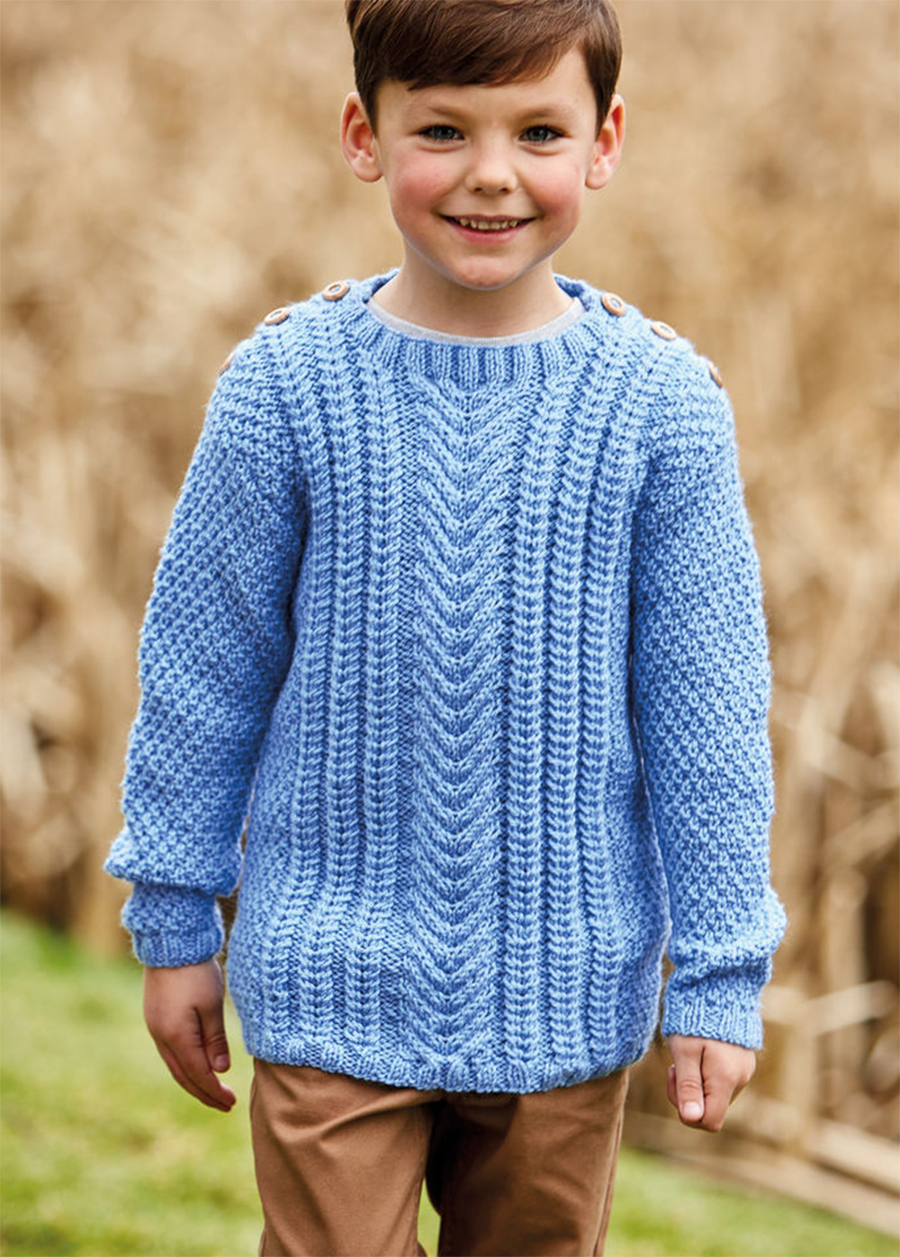 Children's Sweater In Bonus Aran Knitting Pattern