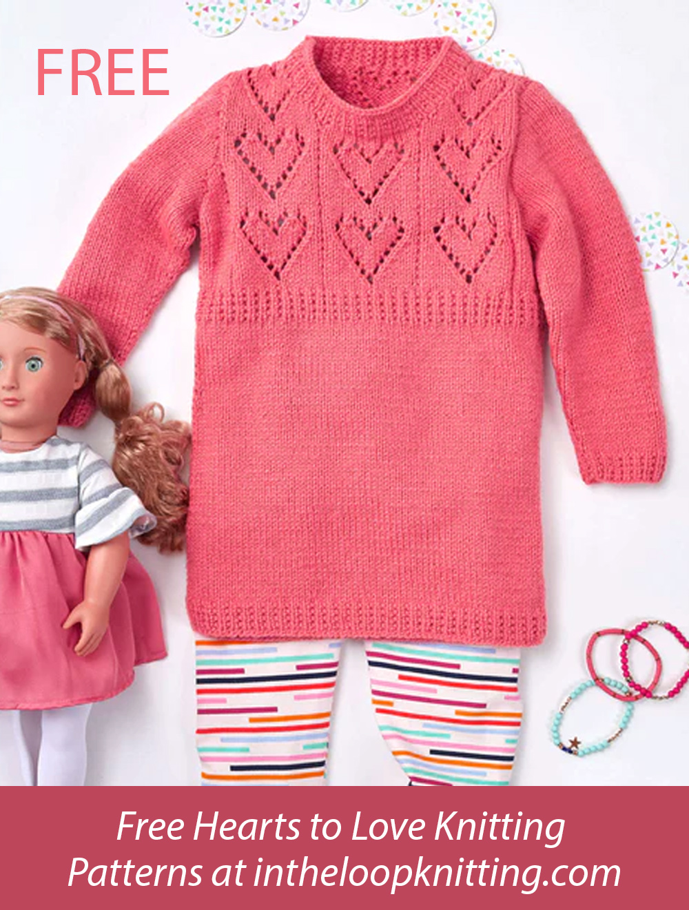 Free Child's Heart Yoke Tunic Knitting Pattern