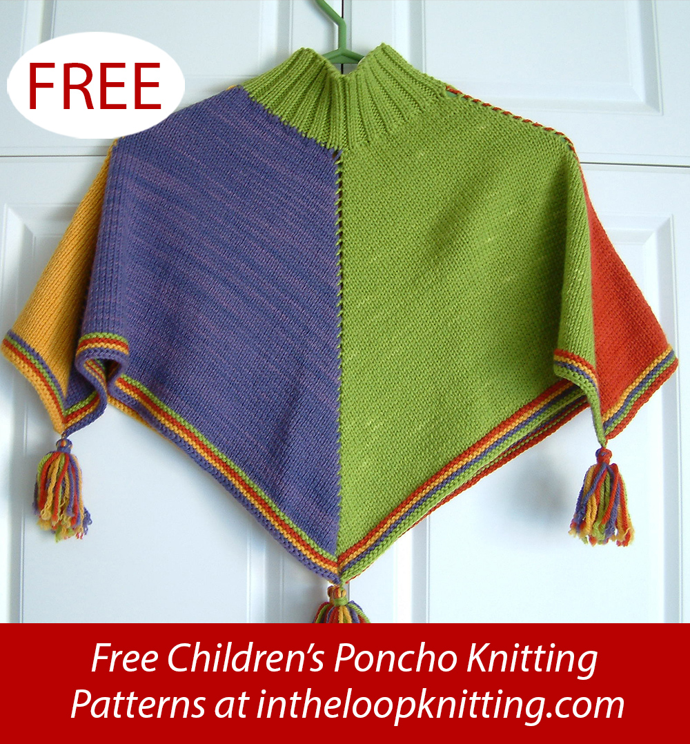 Free Child's 4 Piece Poncho Knitting Pattern