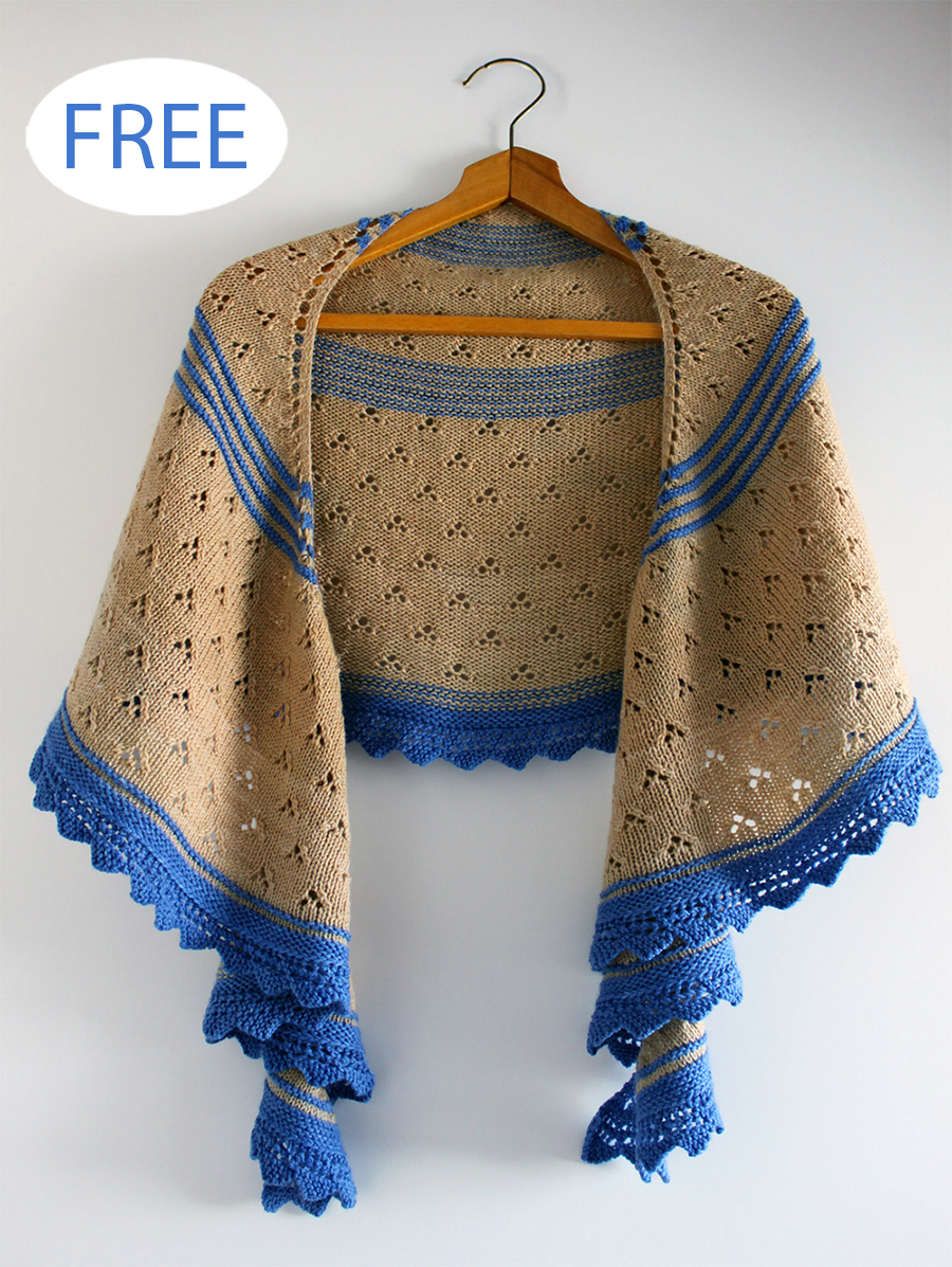 Free Chilly Spring Crescent Shawl Knitting Pattern