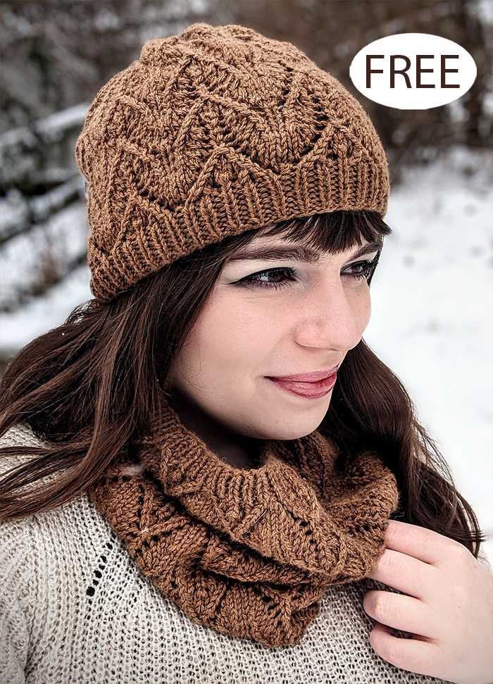Free Chouette Hat and Cowl Knitting Pattern