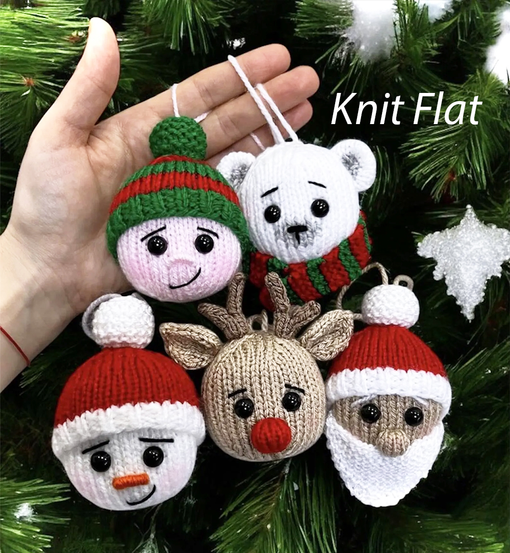 Knitting Pattern Christmas Bauble Ornaments