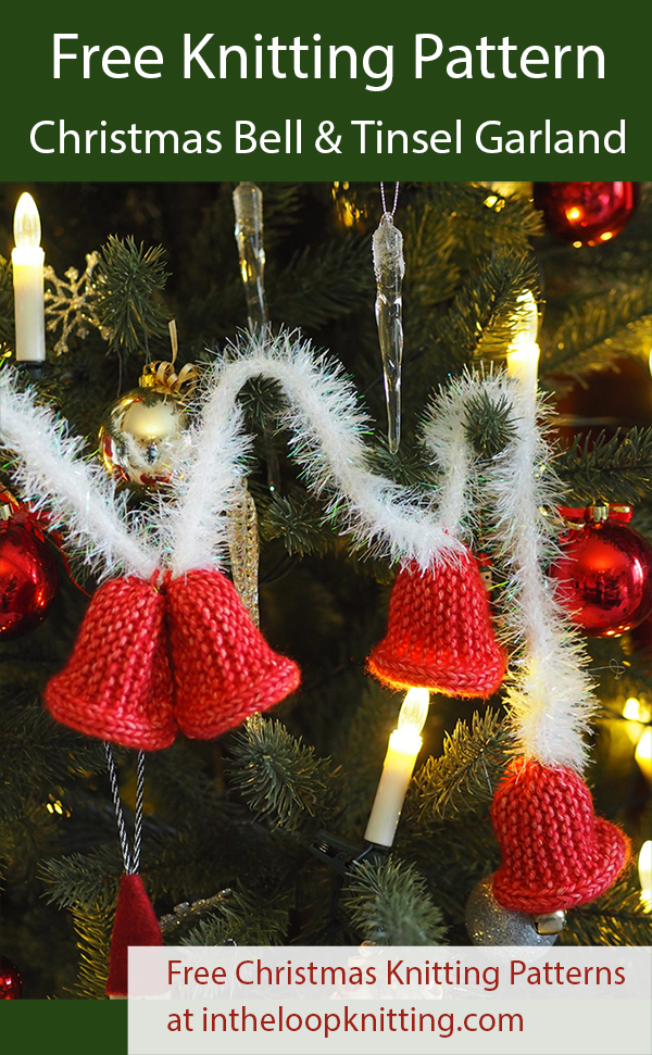 Free Christmas Knitting Pattern Christmas Tree Bell Garland