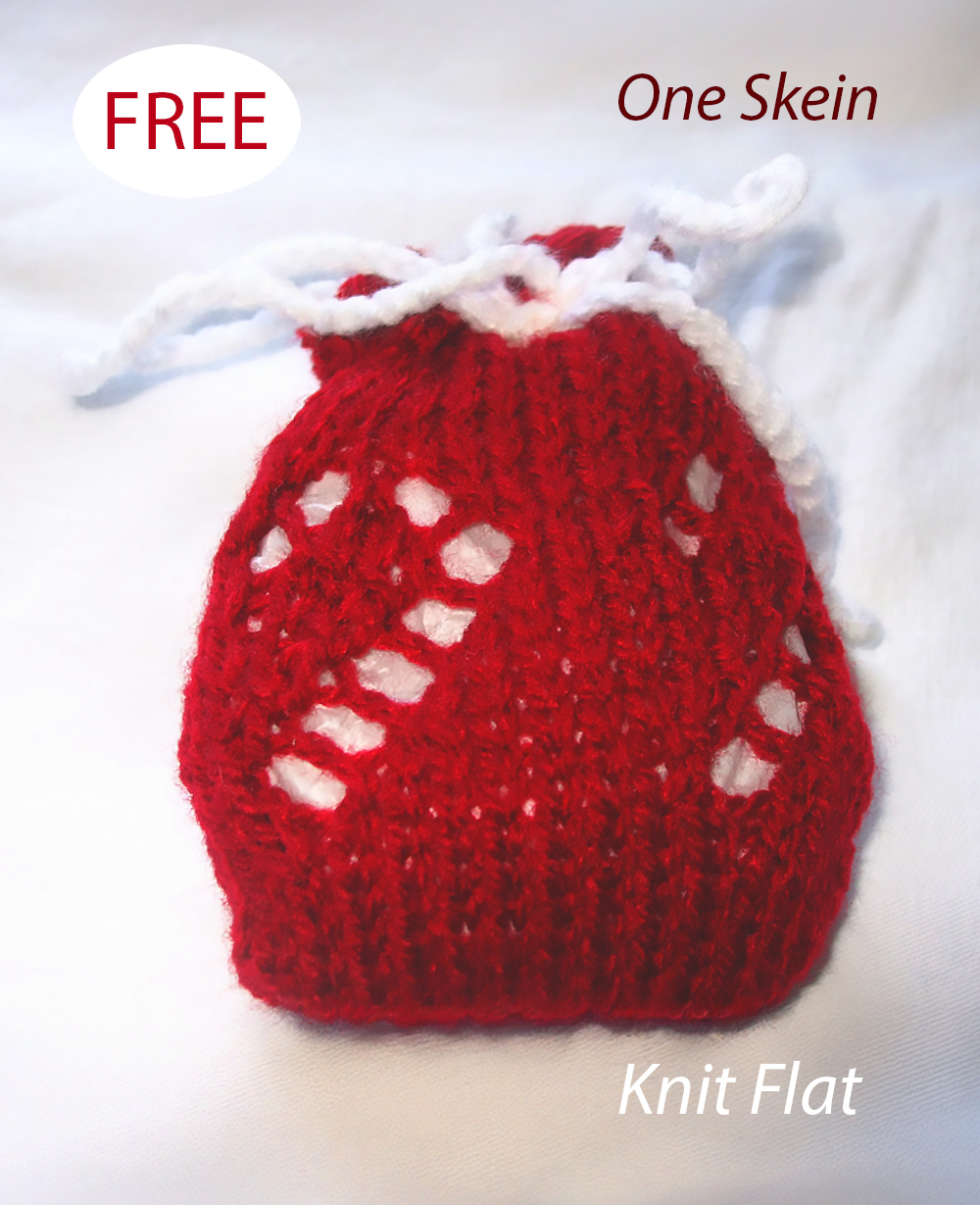 Free Christmas Candy Cane Gift Bag Knitting Pattern Gift Wrap