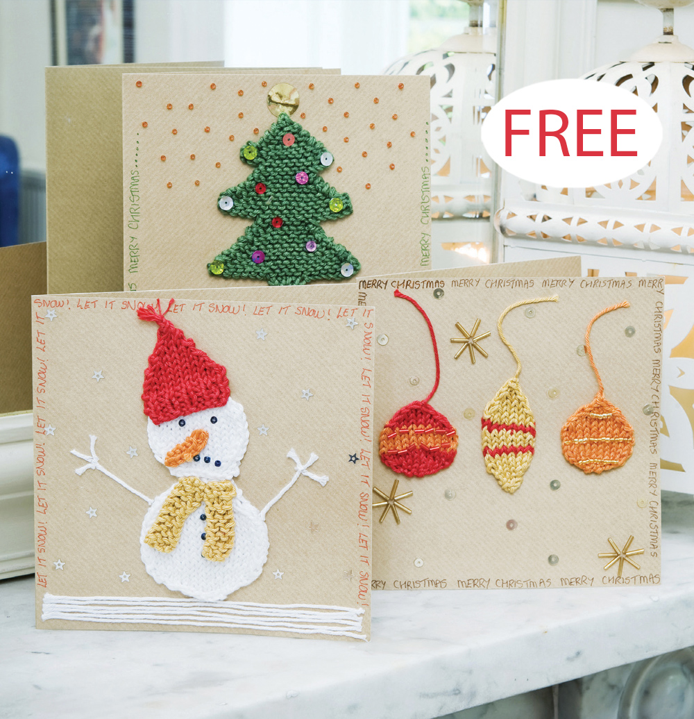 Free Christmas Cards Knitting Pattern Boxes Gift Wrap