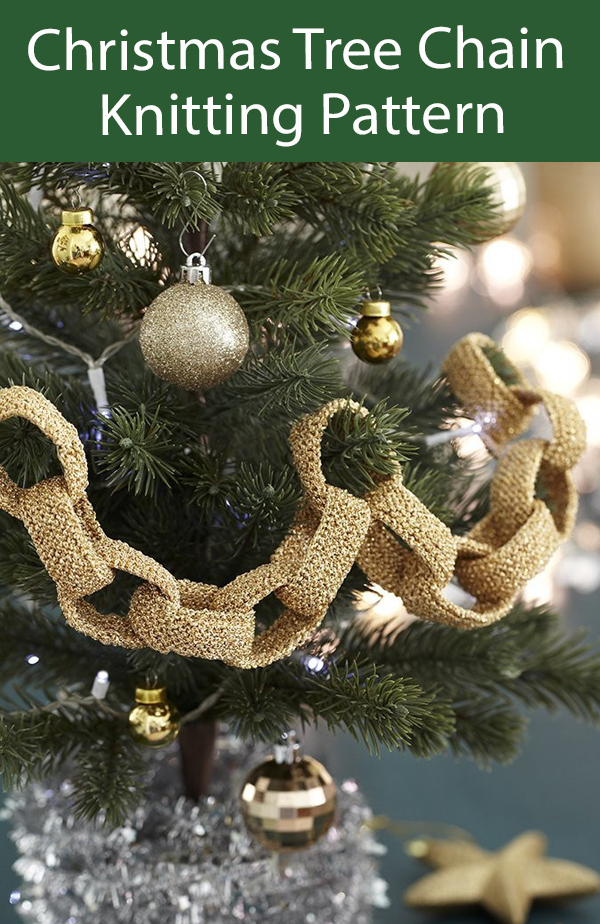 Christmas Chain Knitting Pattern Holiday Tree Decoration