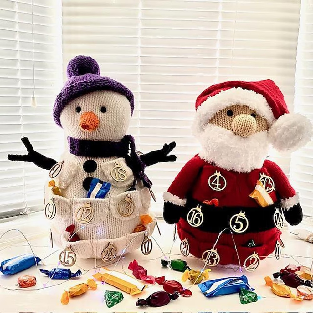 Knitting Pattern Christmas Decor Advent Calendars