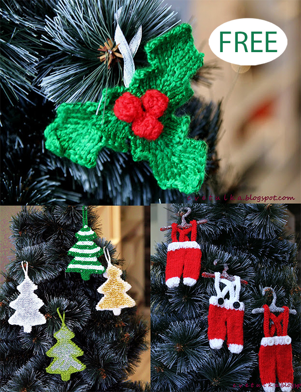 Free Christmas Spirit Ornaments Knitting Patterns